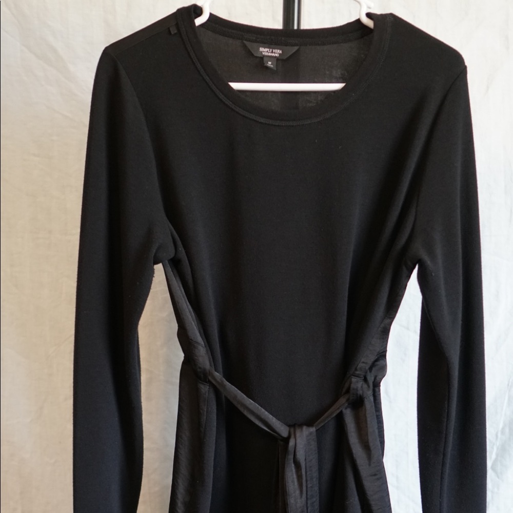 Simply Vera black long sleeve front tie shirt